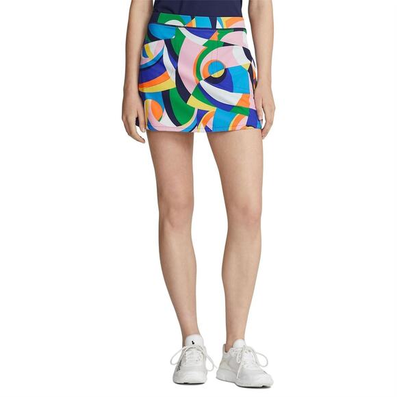 RLX Ralph Lauren Aim Printed 17in Riviera Abstract Golf Skort Size XS NWT $148 - Picture 6 of 8